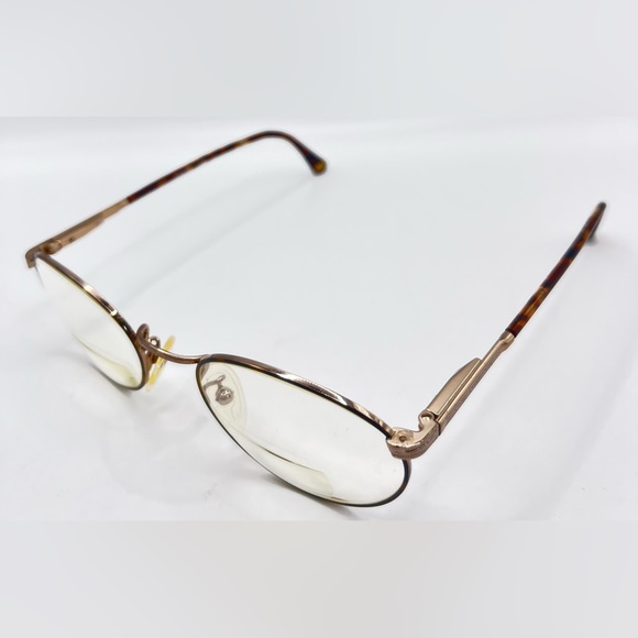 Vintage Fratelli Lozza Chester Tortoise Gold Oval Sunglasses Frames Only - Picture 2 of 8